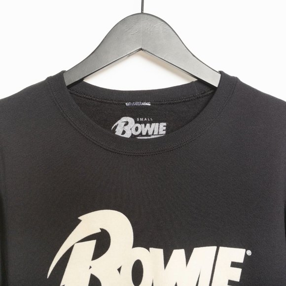 Bowie ⚡️ Brooklyn Museum Navy Flocked Sweatshirt - Size S - Picture 5 of 6